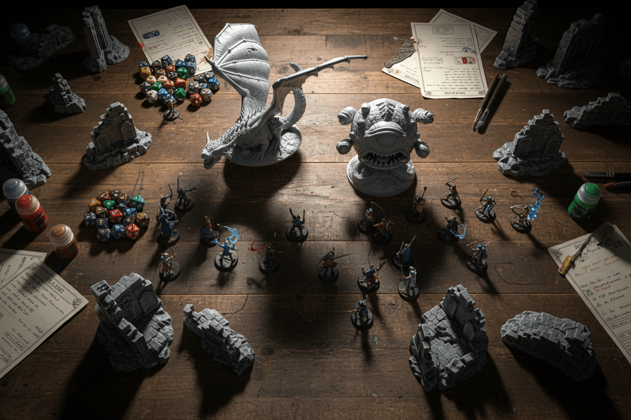 The Campaign Enders | Fat Dragon Games Boss Set | Great Dragon & Eye Tyrant Miniatures - Northern Foundry