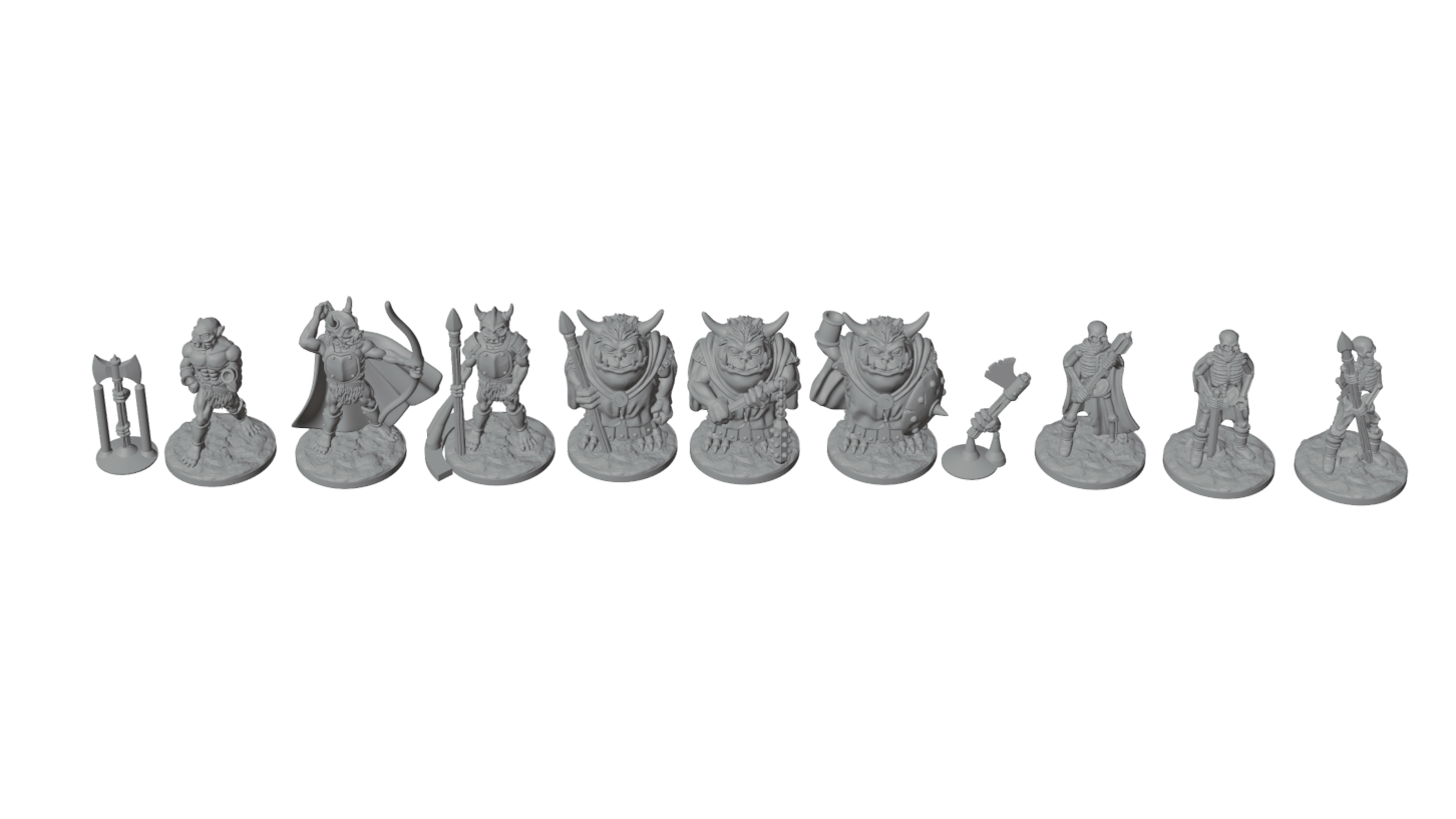 The Dungeon Grunts | Fat Dragon Games Enemy Horde Set | Skeleton, Goblin & Orc Miniature 28mms - Northern Foundry