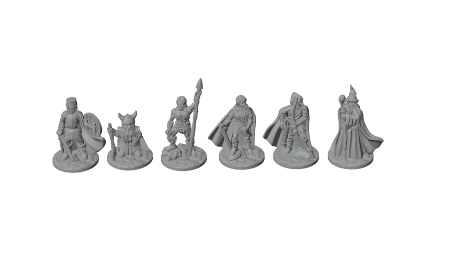 The Heroes' Guild | Fat Dragon Games Adventurer Party | 6 - Piece Tabletop Gaming Miniatures - Northern Foundry