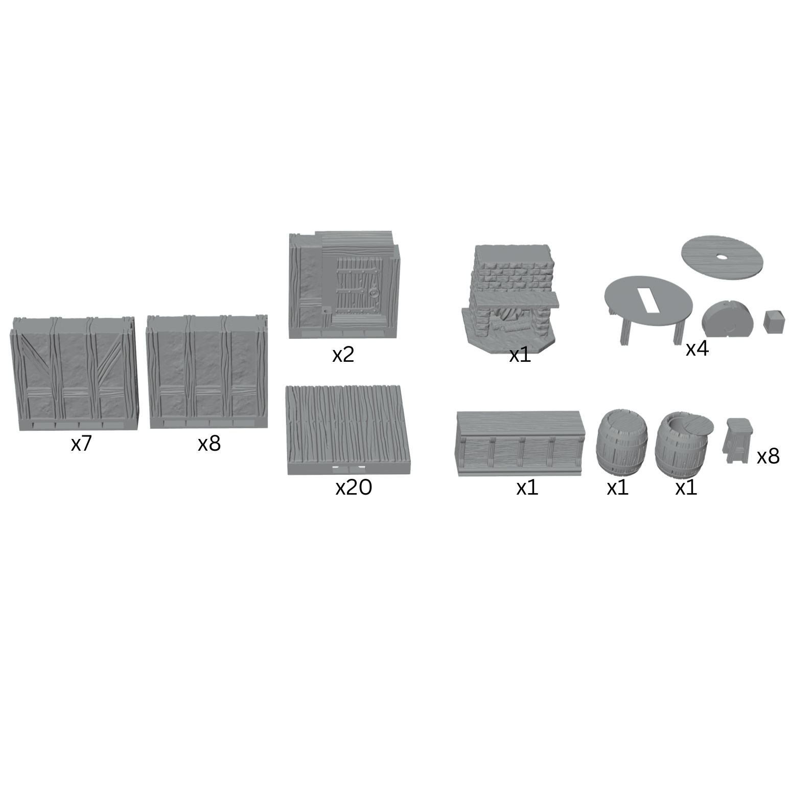 The Prancing Dragon Tavern | Interior Terrain Set | Fat Dragon Games Dragonshire Series - Northern Foundry