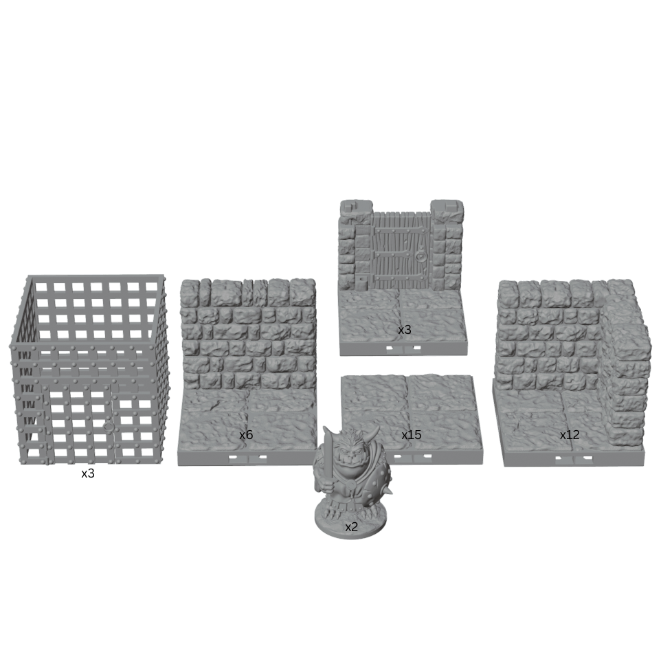 The Prison Block Alpha — Large Jail — Dragonlock Dungeons — Fat Dragon Games