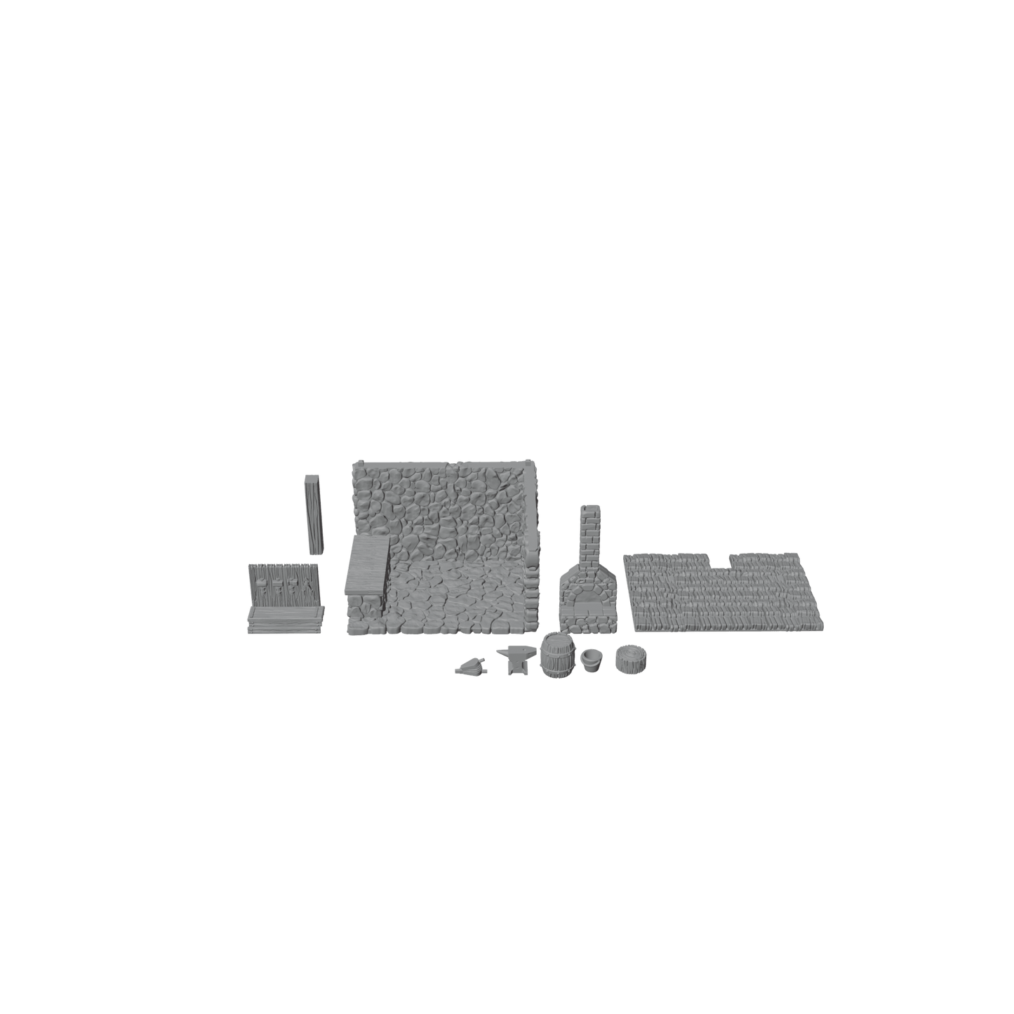 The Village Blacksmith — Interior Terrain Set — Fat Dragon Games Dragonshire Series