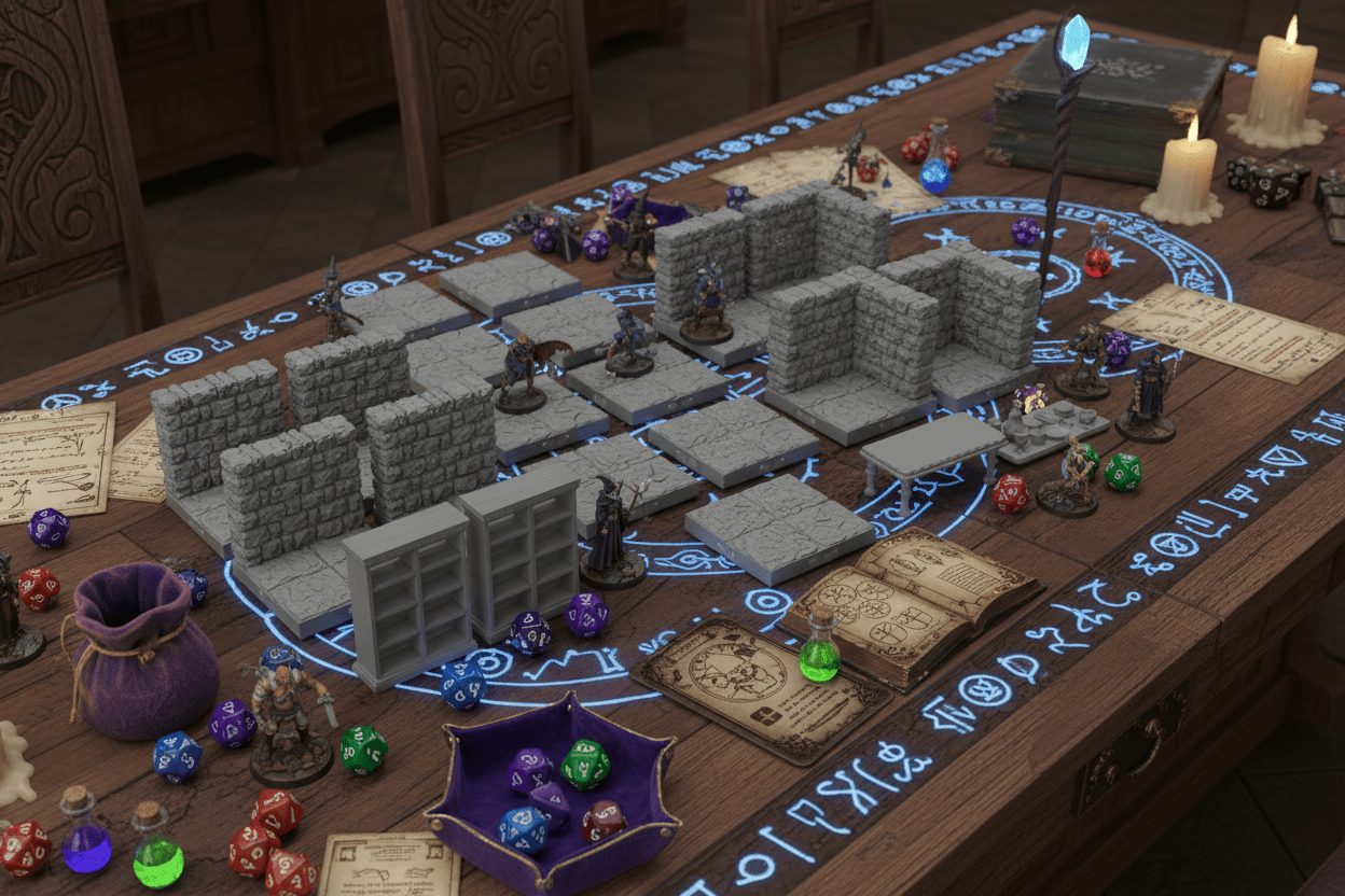The Wizard Study — Interior Terrain Room — Dragonlock Dungeons — Fat Dragon Games