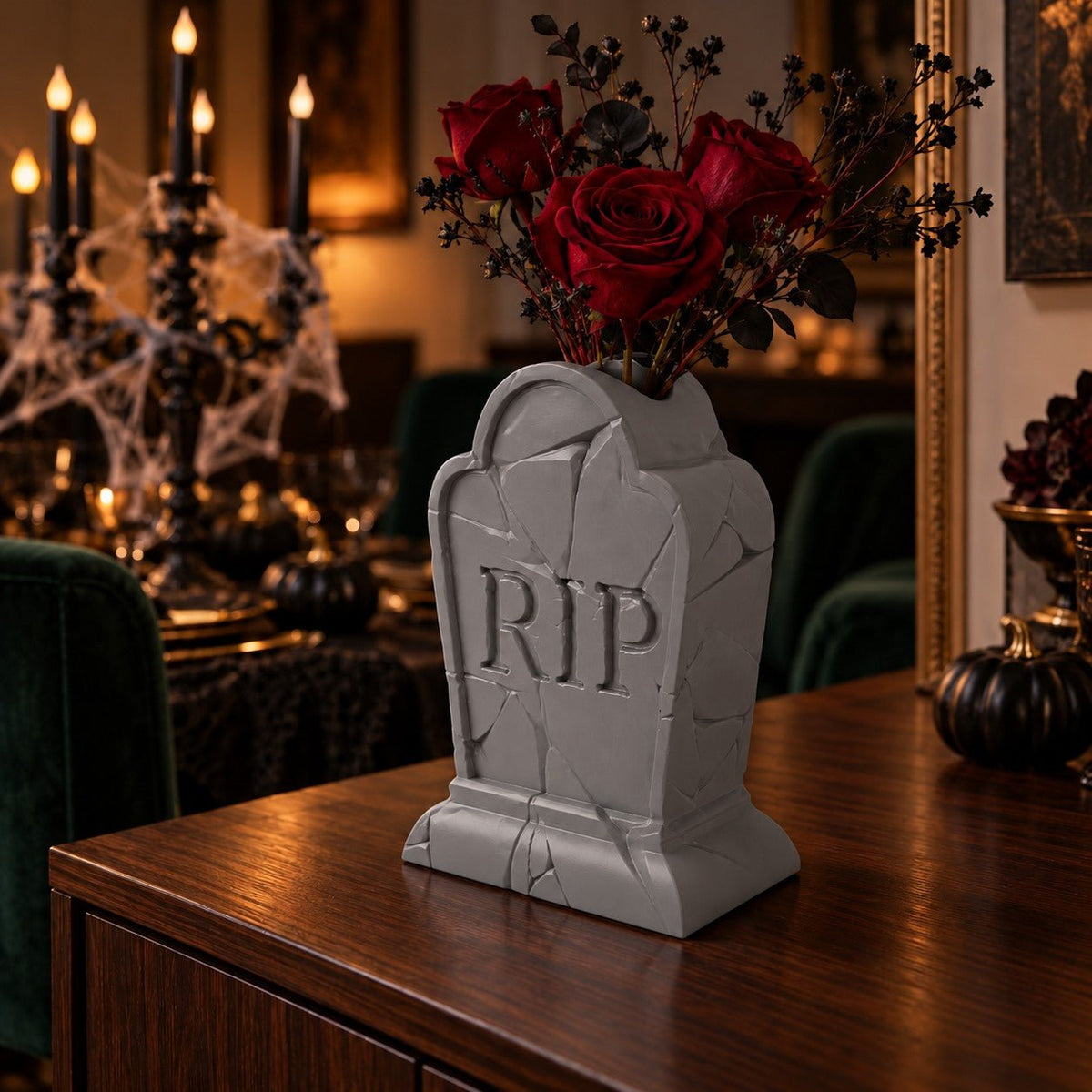 Tombstone Vase – RIP Gravestone Halloween Flower Vase - Northern Foundry