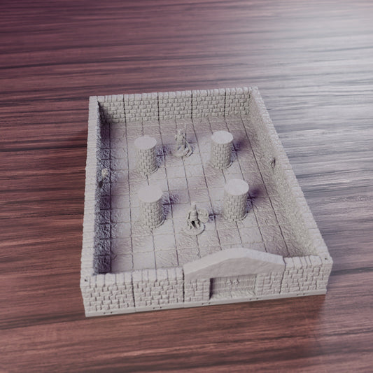 Torch-Lit Great Hall 6x10" LED-Ready – Dragonlock 28mm Dungeon - Northern Foundry