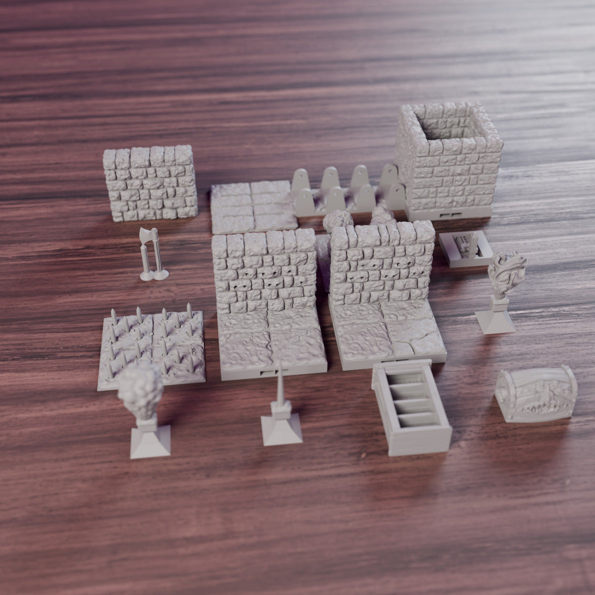 Trap Tile Pack – 14 Working Dungeon Traps (Dragonlock 28mm) - Northern Foundry