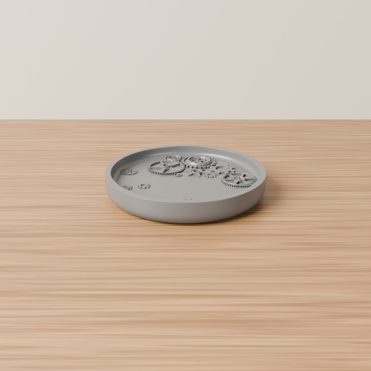 Turning Gears Trinket Tray – Steampunk Round Catchall Dish - Northern Foundry