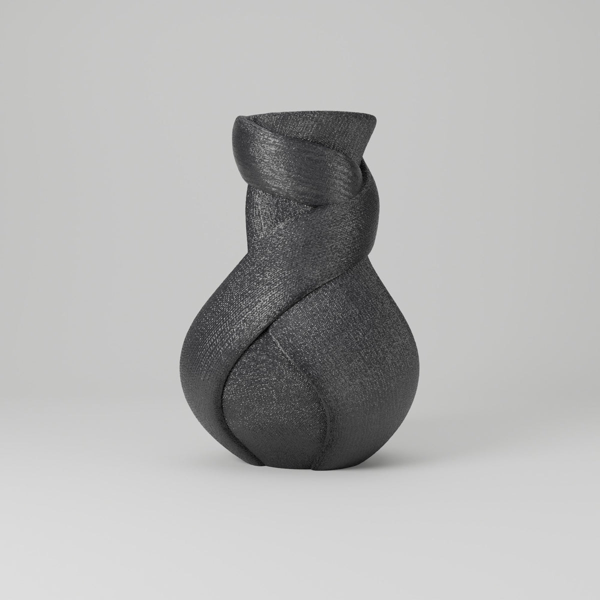 Twilight Twist Vase – Modern Wrapped Fabric-Fold Flower Vase - Northern Foundry