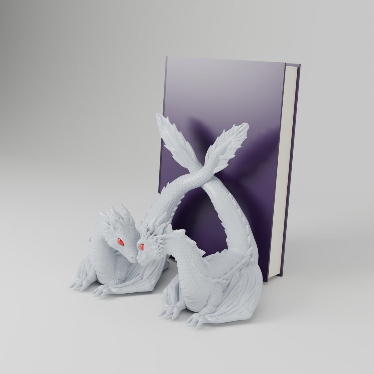 Twin Flame Dragon Book Display – Two Dragons Holding Up Your Book - Northern Foundry