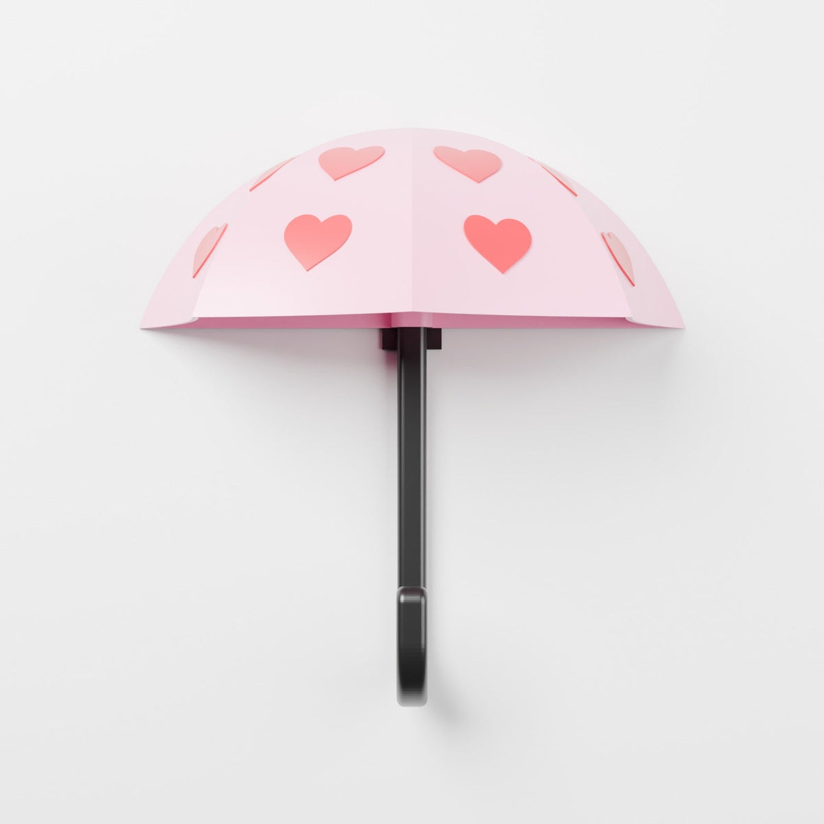 Umbrella With Hearts Wall Hook – Cute Key Holder, Leash Hook and Wall Decor - Northern Foundry