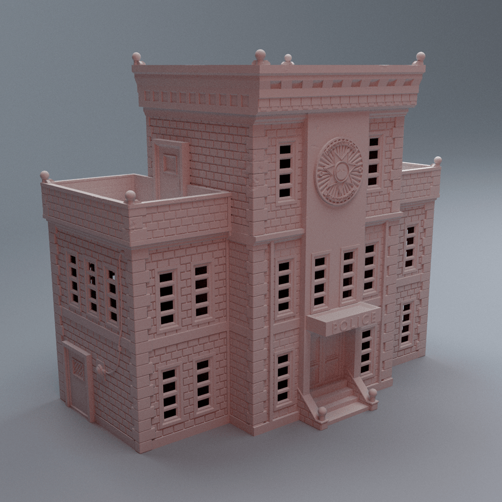 Urban Police Station – Large Modern City Terrain (28mm) - Northern Foundry