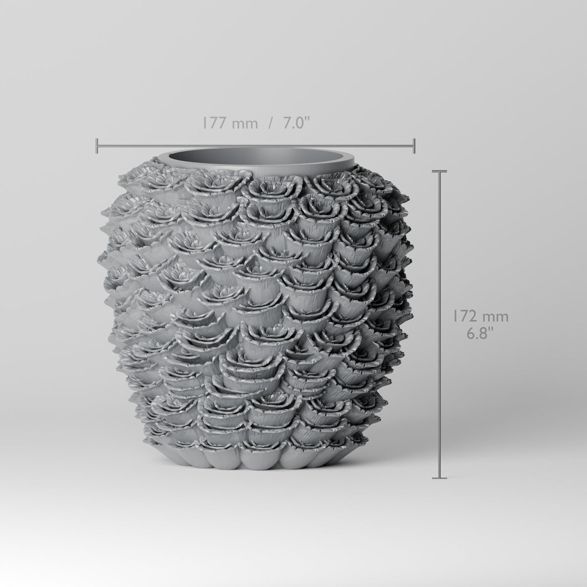 Velora Rose Vase – Sculpted Rose Cluster Flower Vase - Northern Foundry