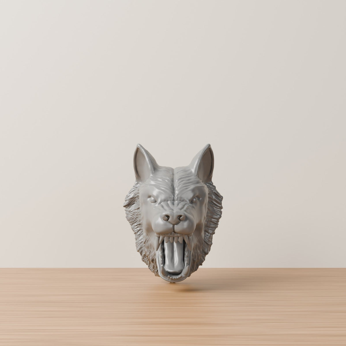 Wolf Head Wall Mount – Snarling Wolf Headset Holder - Northern Foundry