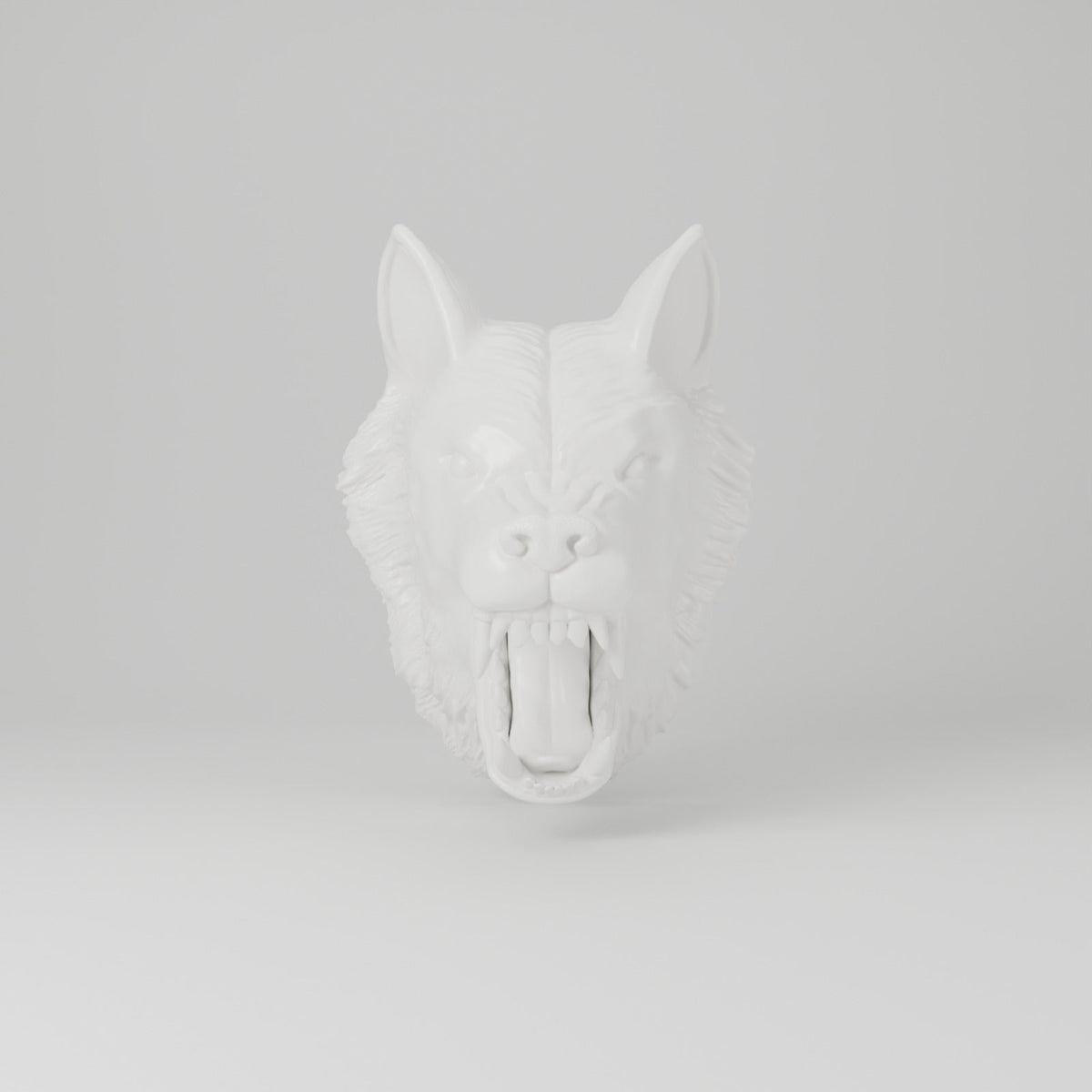 Wolf Head Wall Mount – Snarling Wolf Headset Holder - Northern Foundry