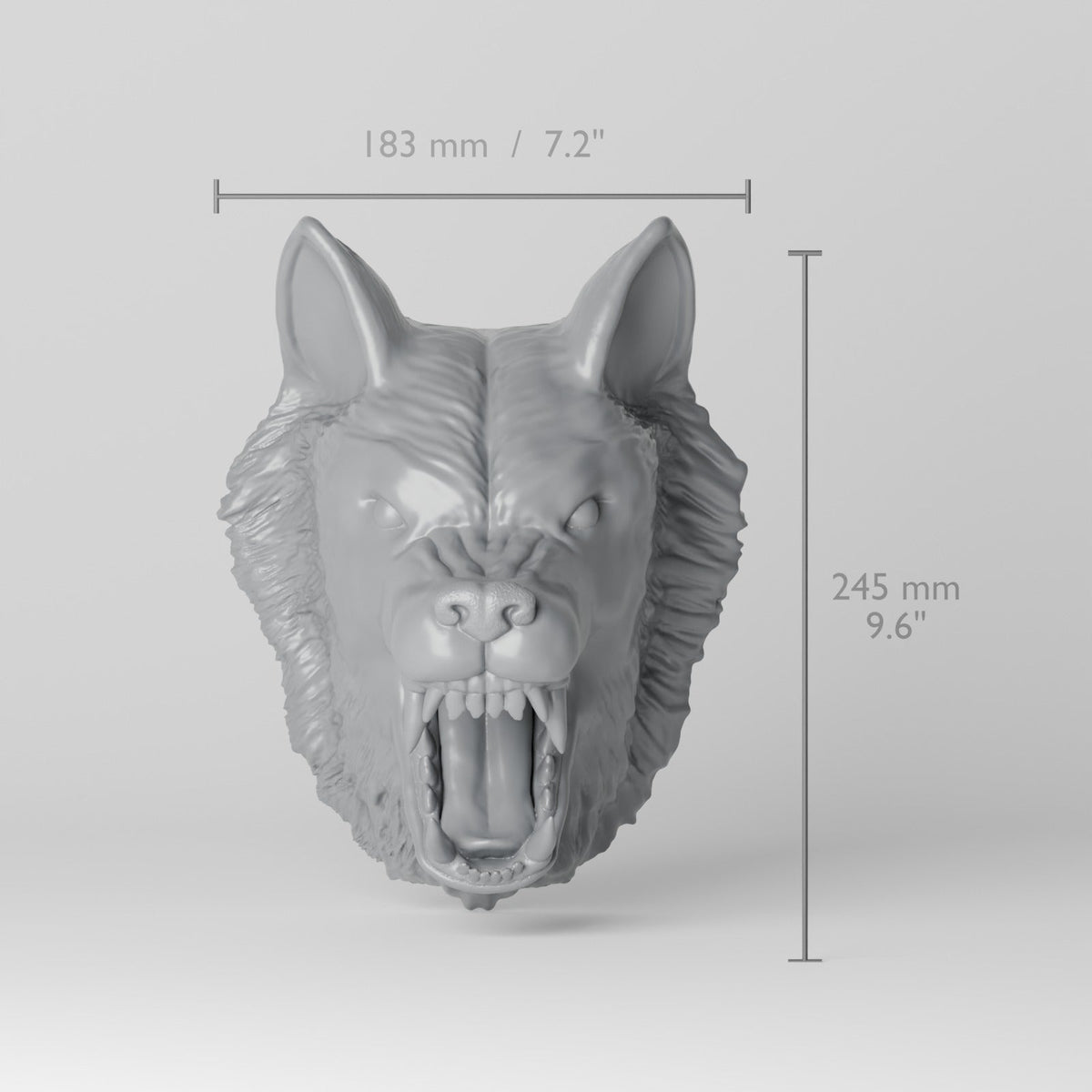 Wolf Head Wall Mount – Snarling Wolf Headset Holder - Northern Foundry