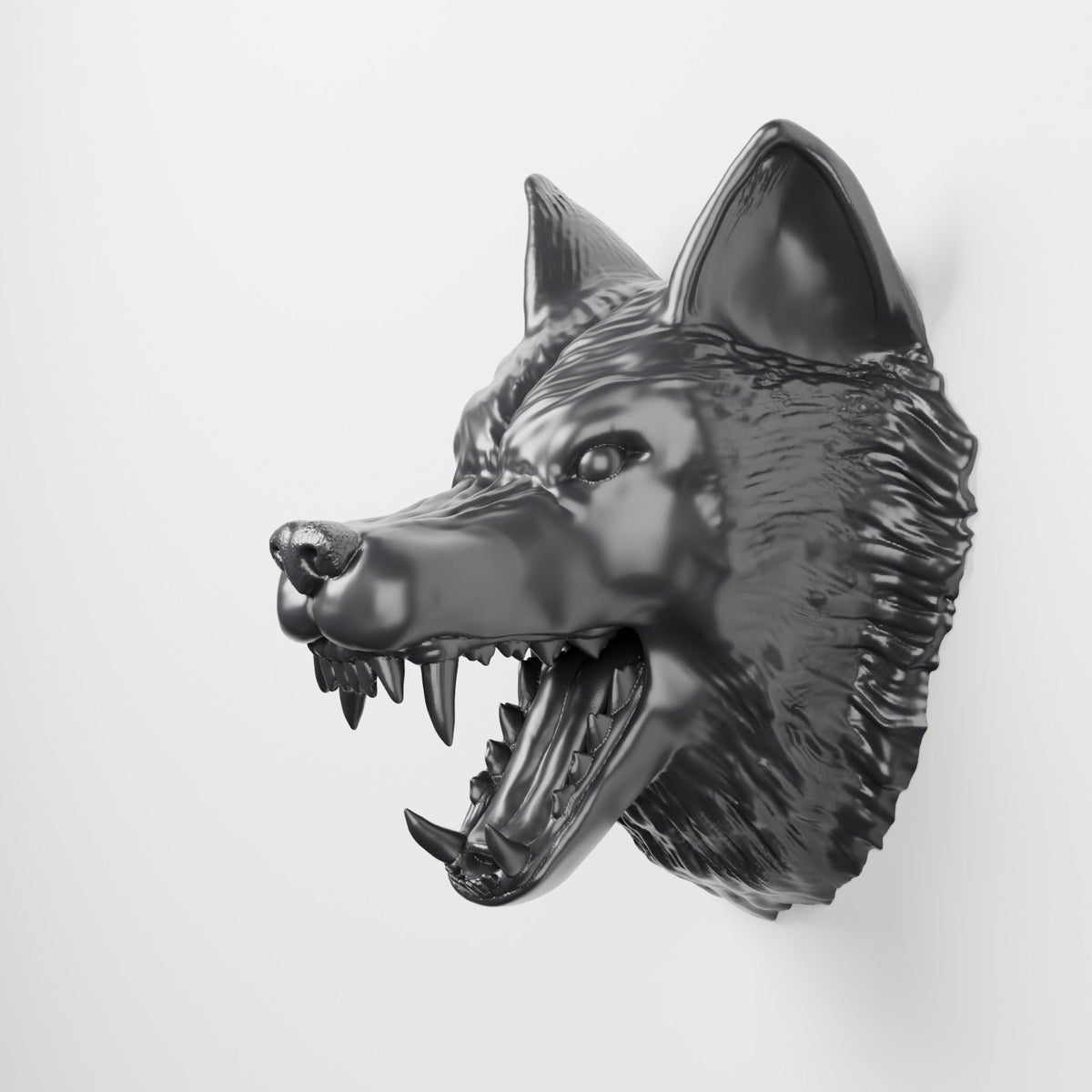 Wolf Head Wall Mount – Snarling Wolf Headset Holder - Northern Foundry