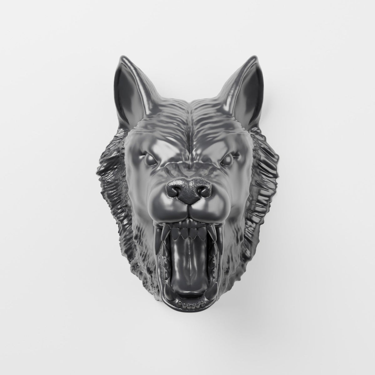 Wolf Head Wall Mount – Snarling Wolf Headset Holder - Northern Foundry
