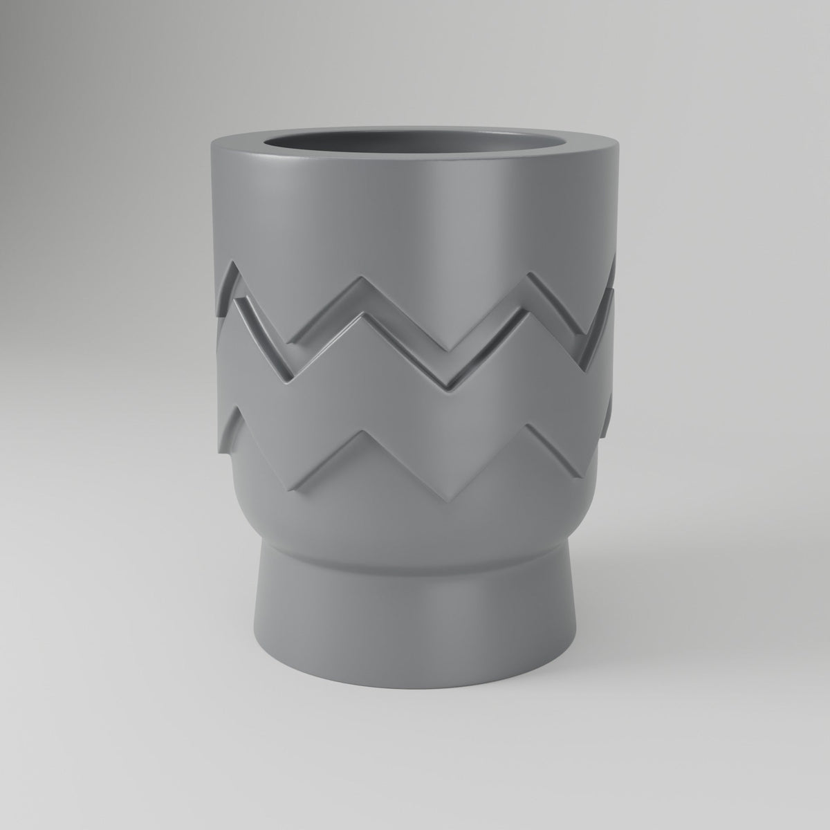 Zigzag Pop Planter – Bold Geometric Footed Pot - Northern Foundry